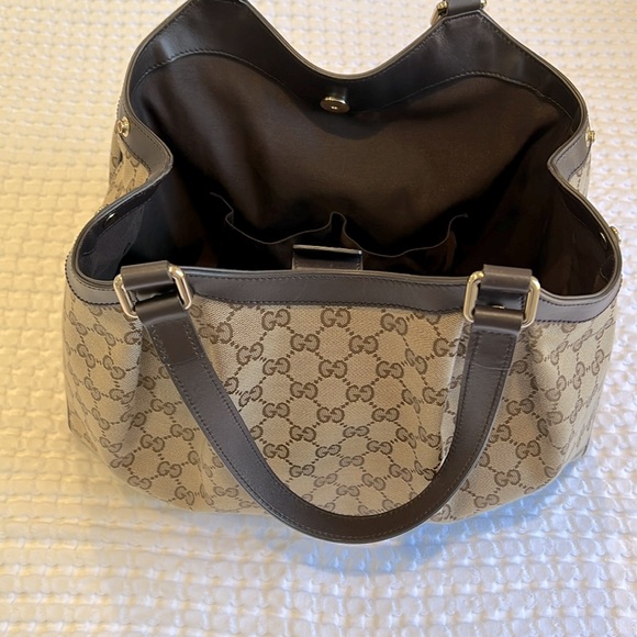 🤎NWOT GUCCI Authentic Original Canvas Sukey Beautiful Tote Handbag 👜💎 - Picture 3 of 16